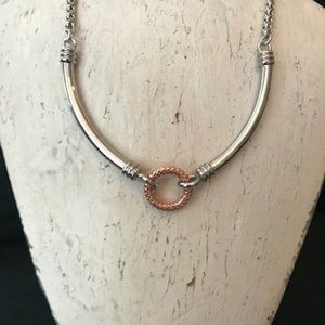 Lia Sophia - Silver & Rose Necklace - NWT